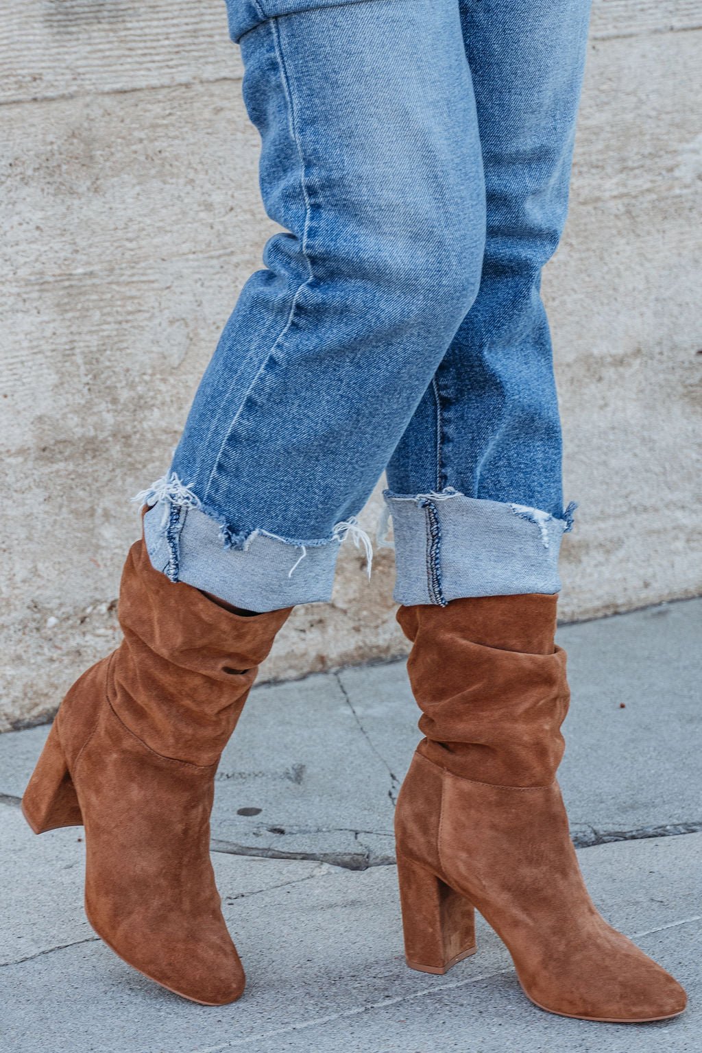 Chinese Laundry Kipper Brown Suede Heeled Boots - FINAL SALE - Image 2
