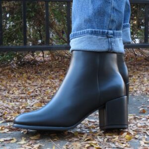 Jalen Black Faux Leather Booties - FINAL SALE
