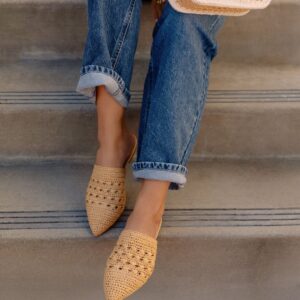 MIA Jany Natural Pointed Mules - FINAL SALE