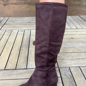Milan Brown Heeled Knee High Boots - FINAL SALE