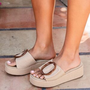 Vintage Havana Janette Camel Platform Sandals